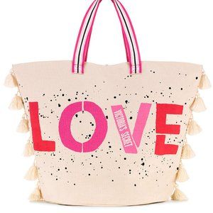 VICTORIA'S SECRET Tassle Graphic Love Beach Tote